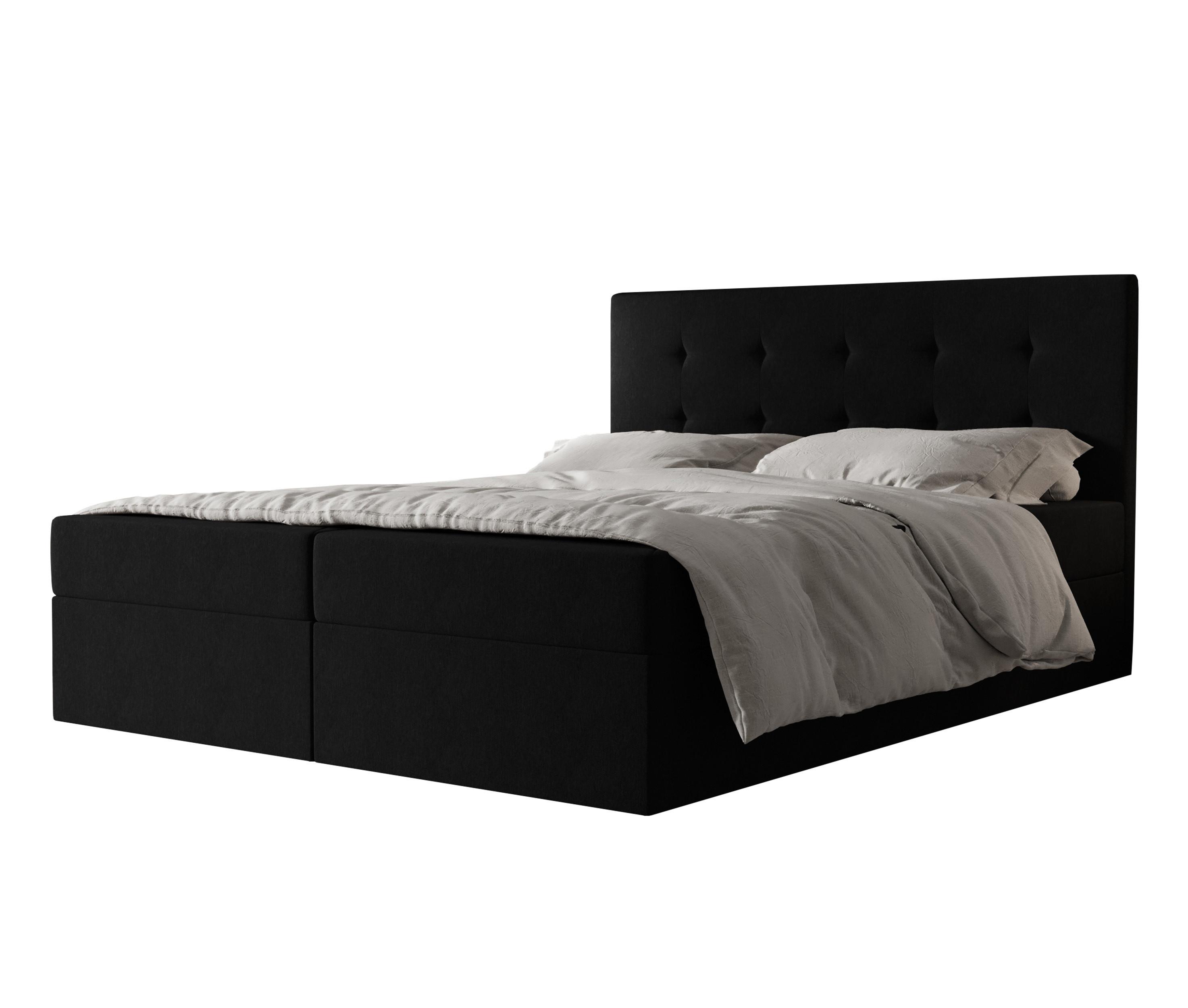 wohnli-moebel-suche-800001149701 Wohnli Möbelsuche - BOXBETT Dahlina 160/200 cm in Schwarz – mit Bettkasten und Luxus + TOPPER