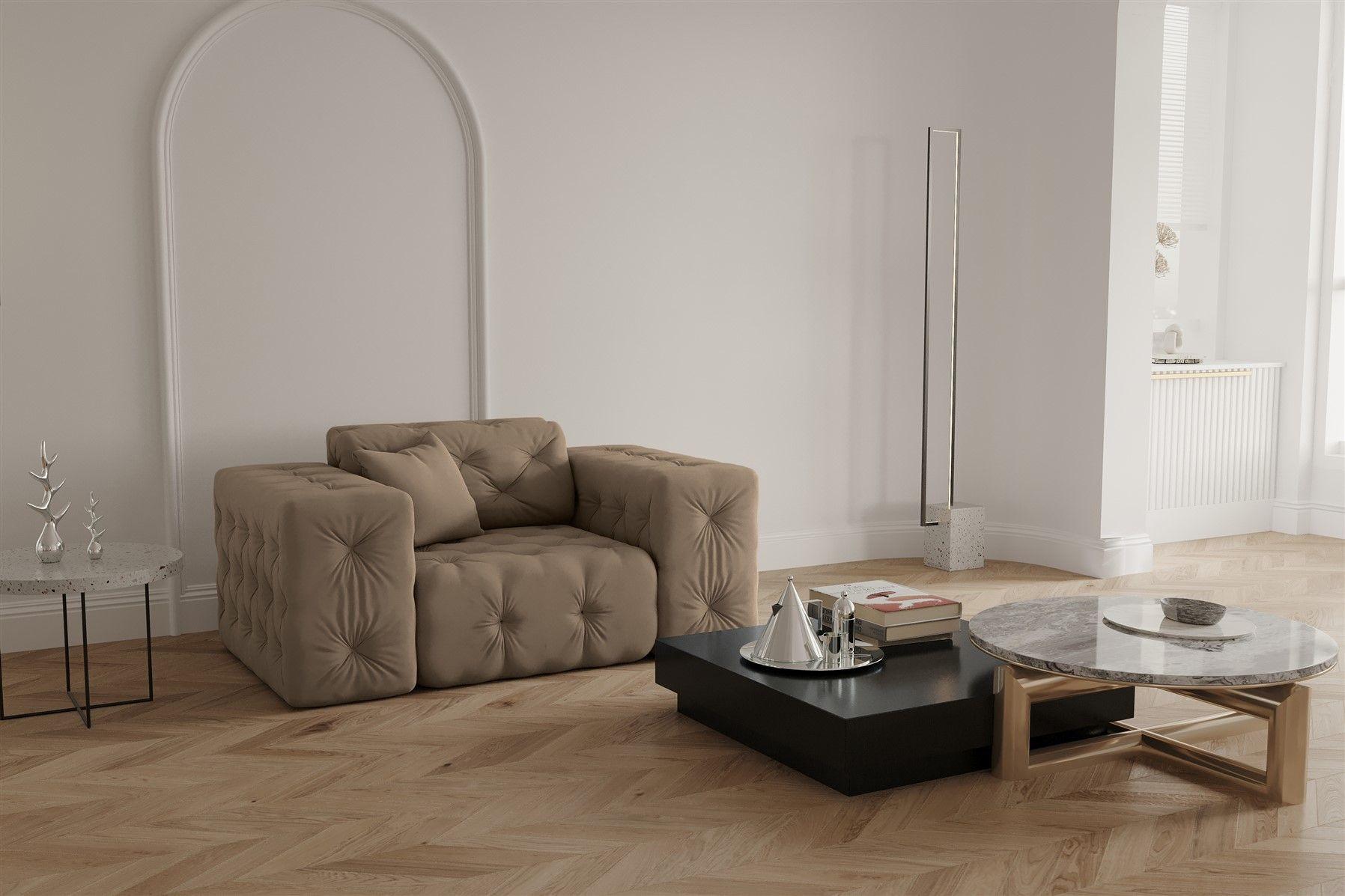 SESSEL Chantal Textil Fun Möbel Möbel > Sessel > Polstersessel Taupe
