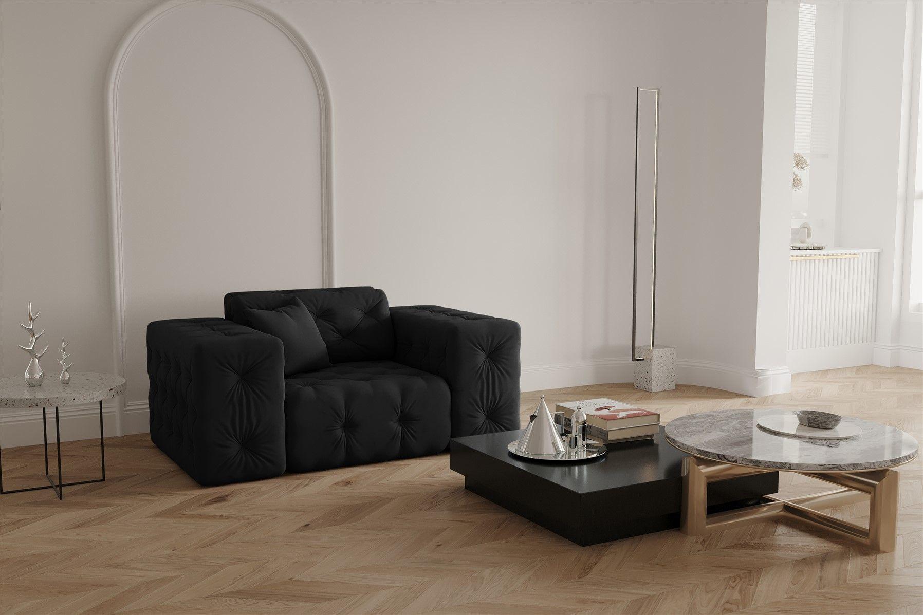 wohnli-moebel-suche-800001150815-1 SESSEL Chantal Textil Fun Möbel Möbel > Sessel > Polstersessel Schwarz