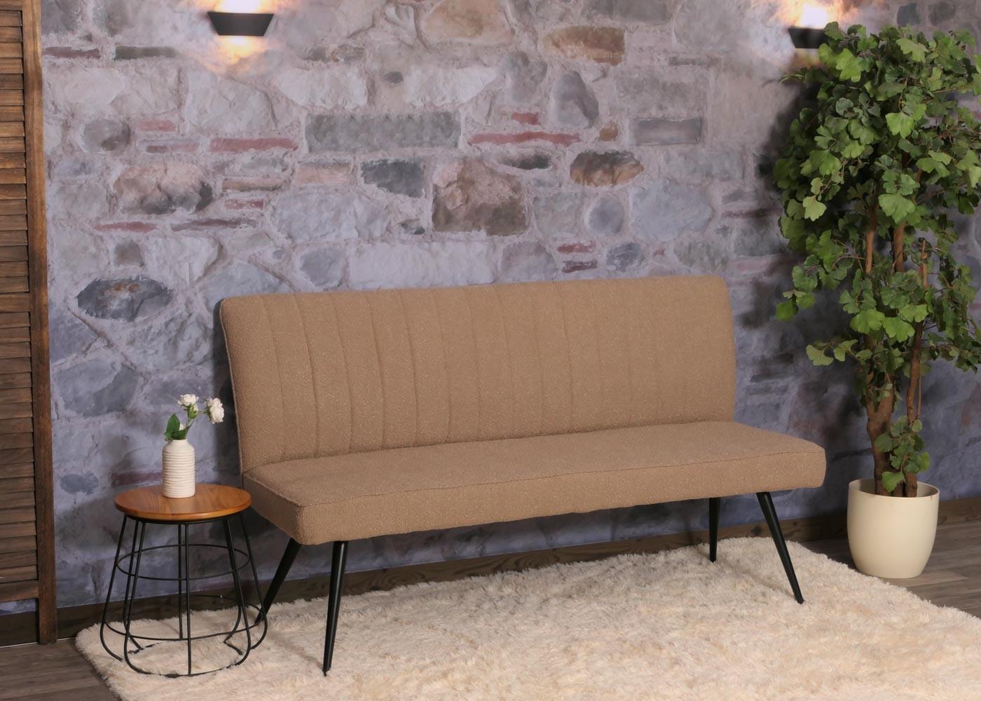 wohnli-moebel-suche-800001162313-1 SITZBANK Braun Textil MCW Möbel > Bänke > Sitzbänke Braun