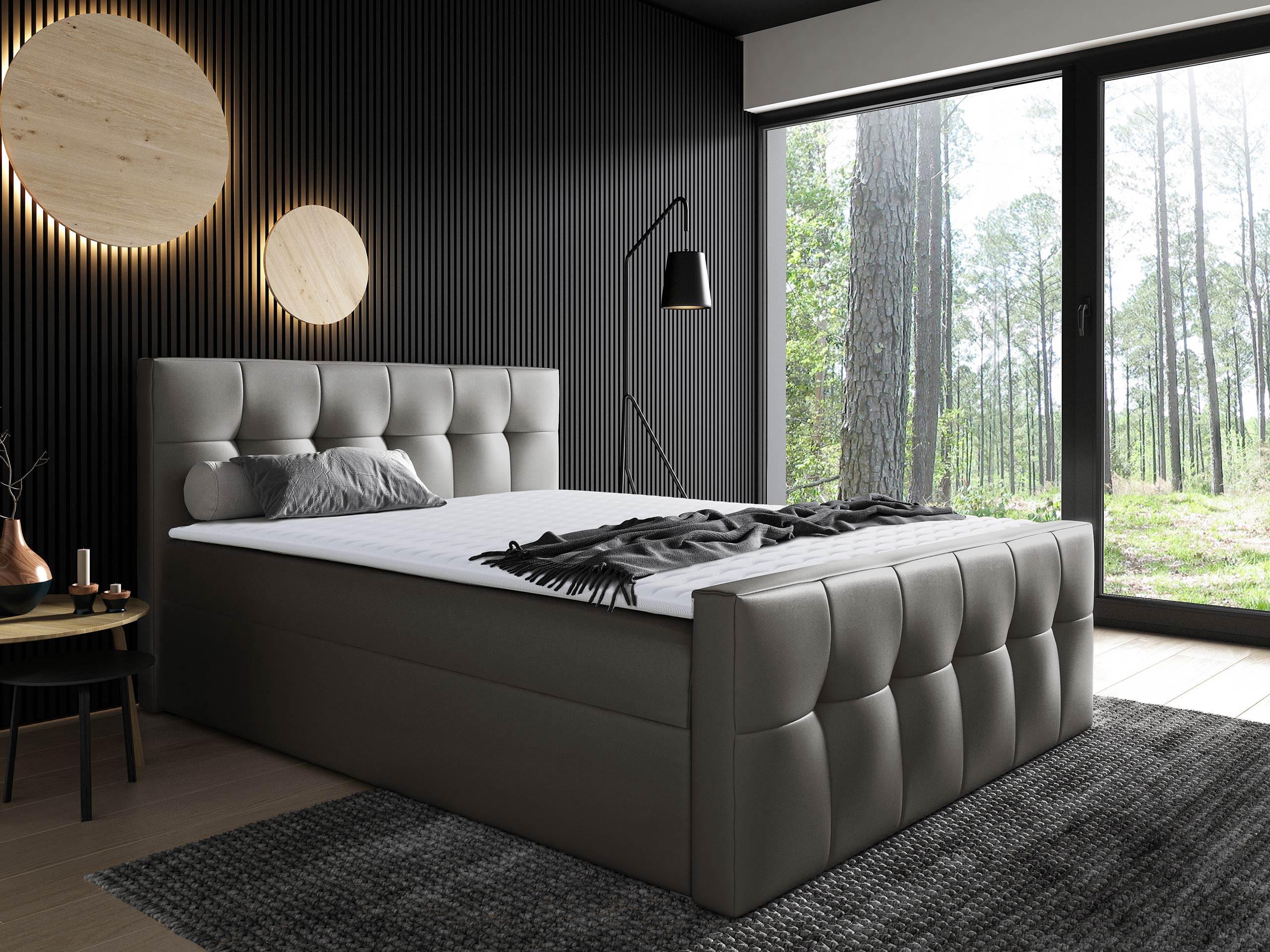 BOXBETT Malibu - H3 Holz MIRJAN24 Möbel > Betten > Boxspringbetten Grau