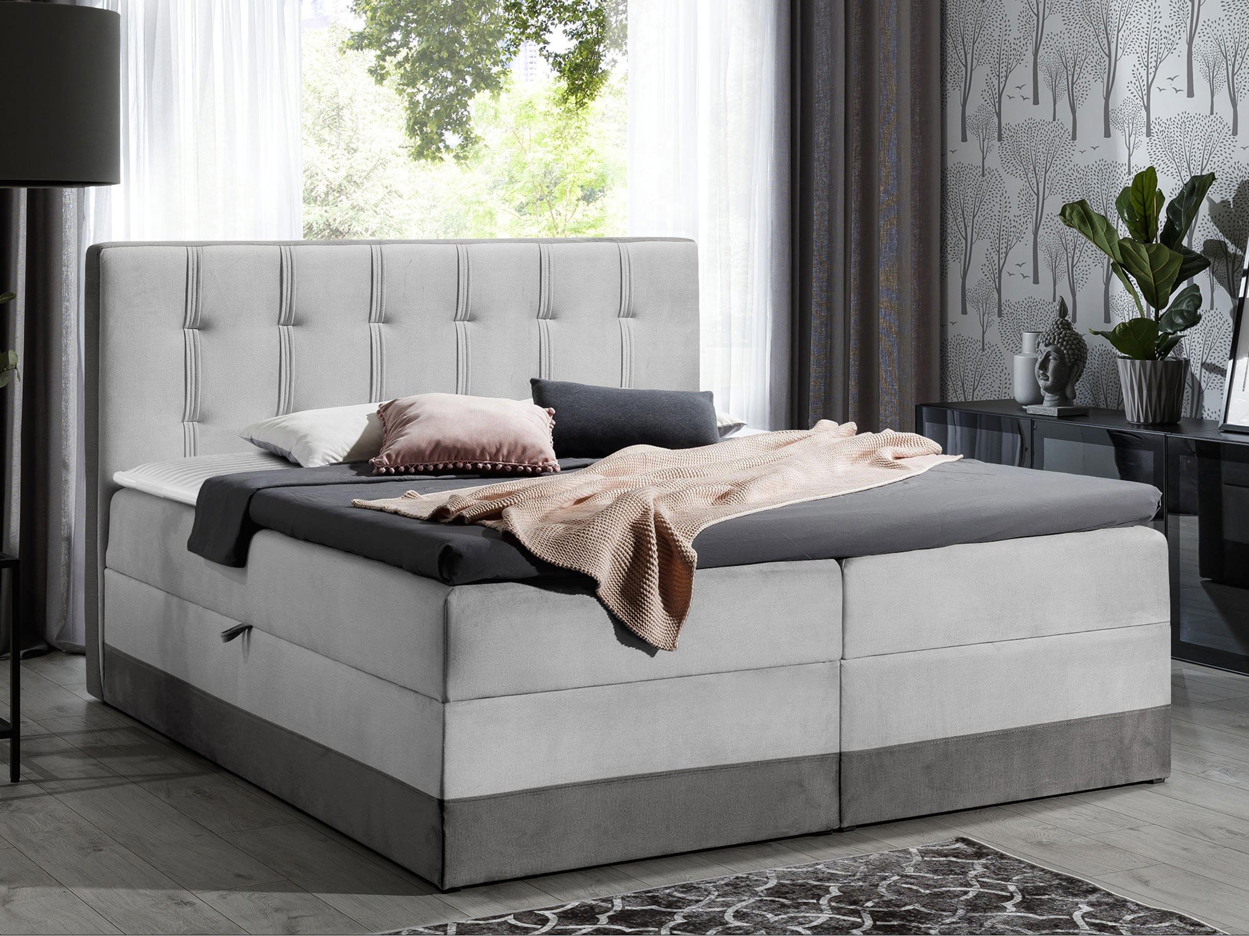 BOXBETT Royal - H3 Holz MIRJAN24 Möbel > Betten > Boxspringbetten Grau