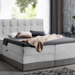 wohnli-moebel-suche-800001163056-1 BOXBETT Royal - H3 Holz MIRJAN24 Möbel > Betten > Boxspringbetten Grau