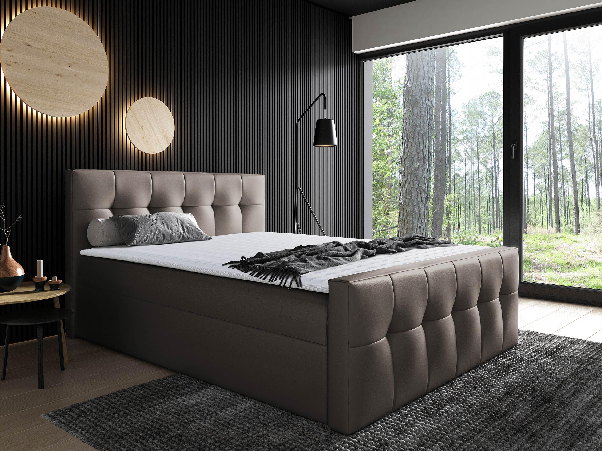 BOXBETT Malibu - H3 Holz MIRJAN24 Möbel > Betten > Boxspringbetten Braun
