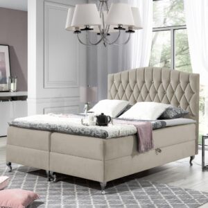 wohnli-moebel-suche-800001163257-1 BOXBETT Puerto - H3 Holz MIRJAN24 Möbel > Betten > Boxspringbetten Weiß