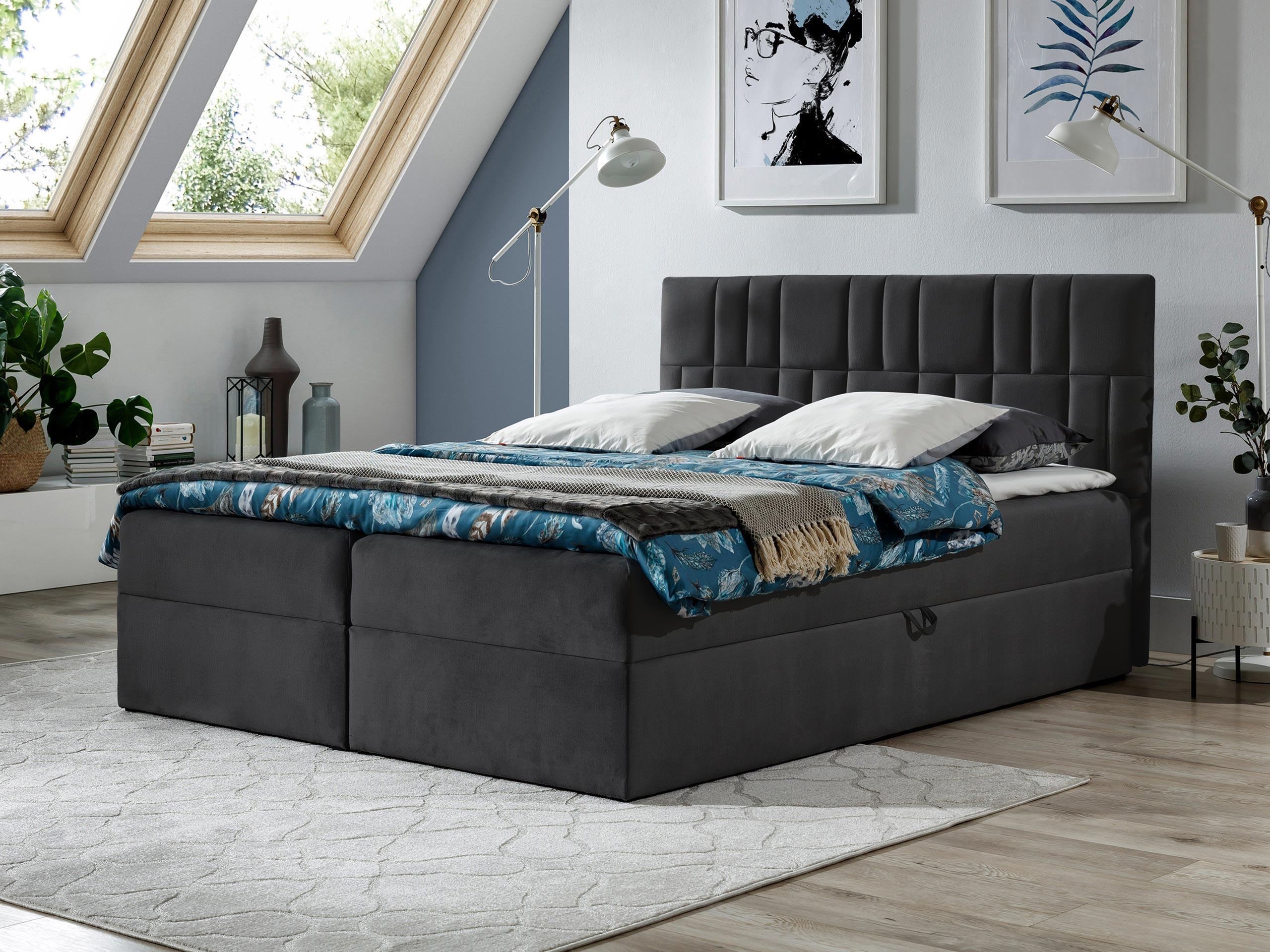 BOXBETT Top 3 - H3 Holz MIRJAN24 Möbel > Betten > Boxspringbetten Grau