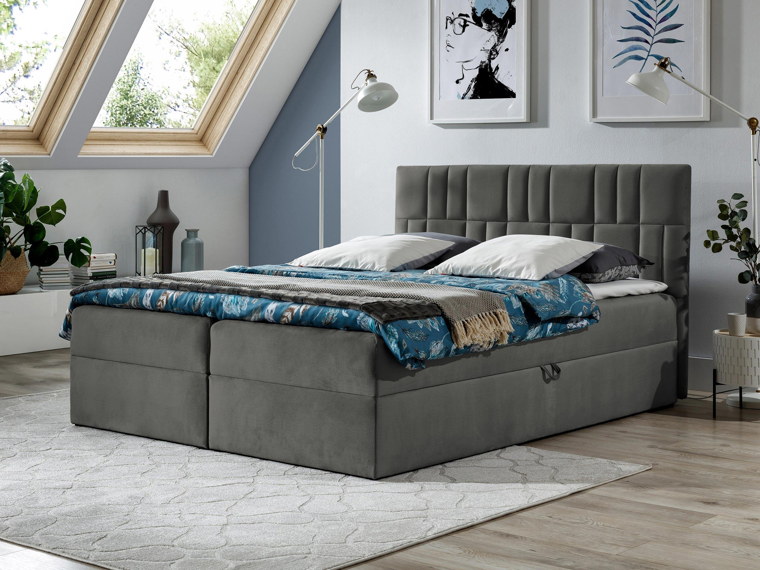 BOXBETT Top 3 - H3 Holz MIRJAN24 Möbel > Betten > Boxspringbetten Grau