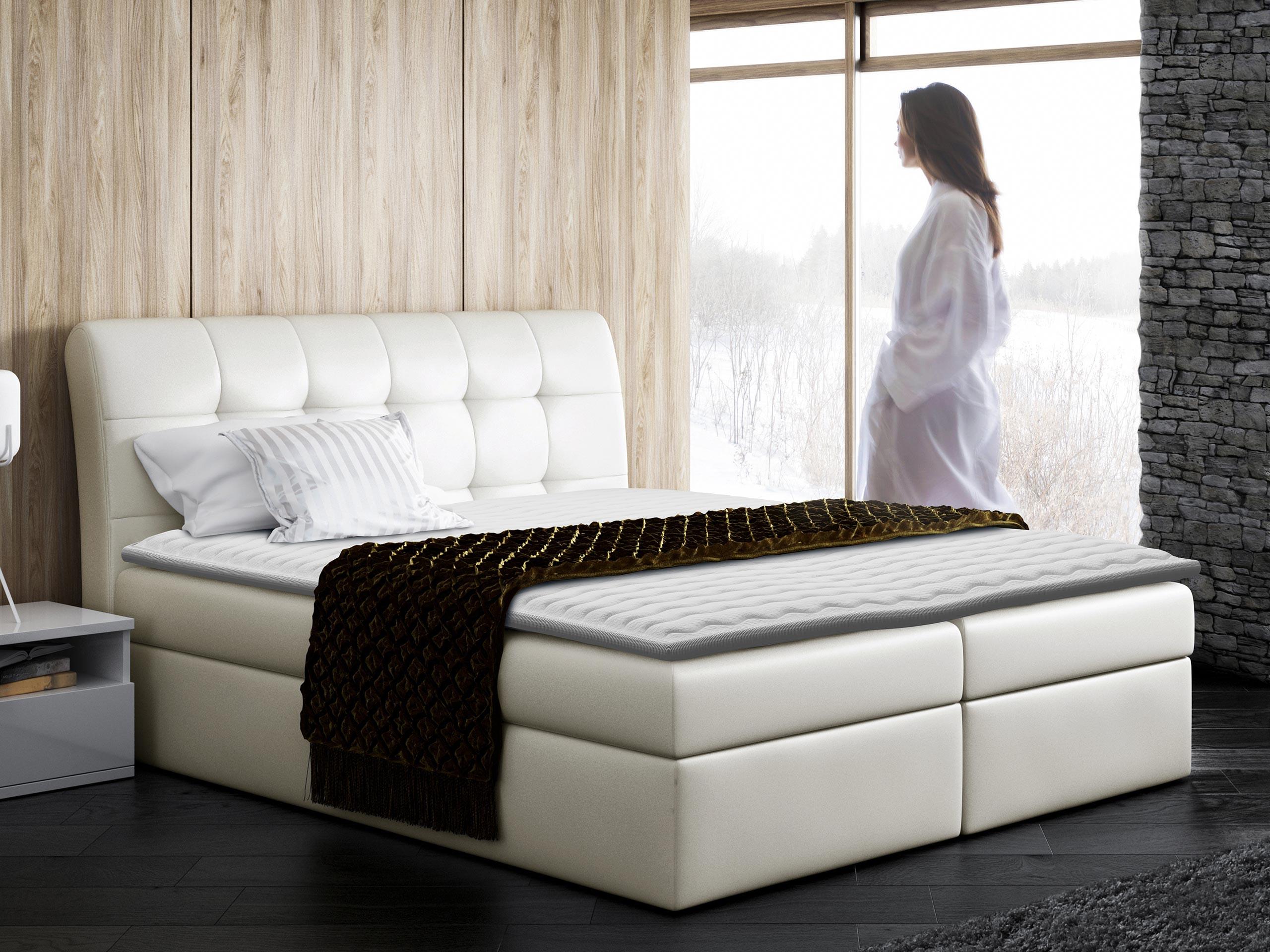 BOXBETT Diego - H3 Holz MIRJAN24 Möbel > Betten > Boxspringbetten Beige