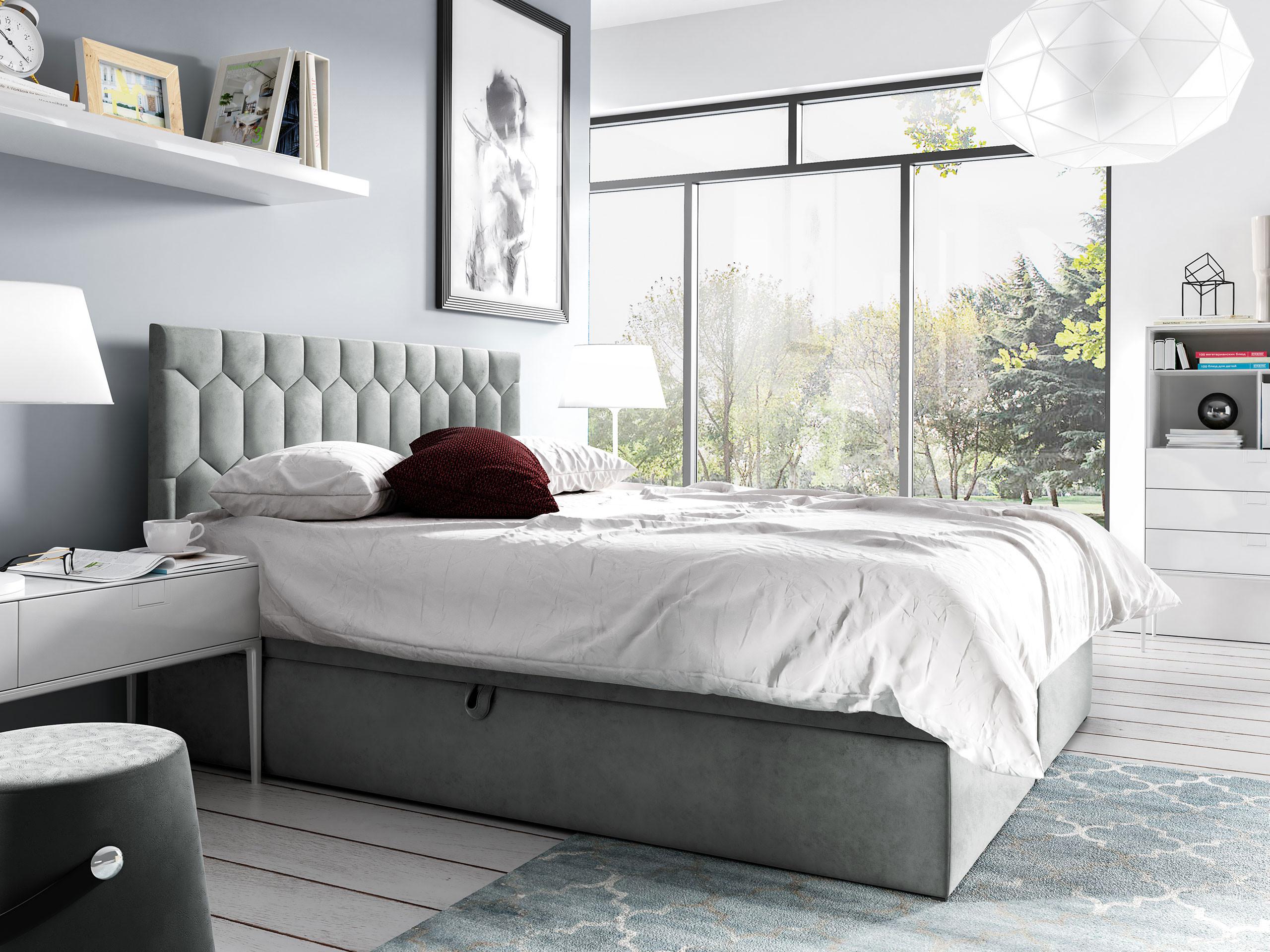 BOXBETT Top M24 - H3 Holz MIRJAN24 Möbel > Betten > Boxspringbetten Grau