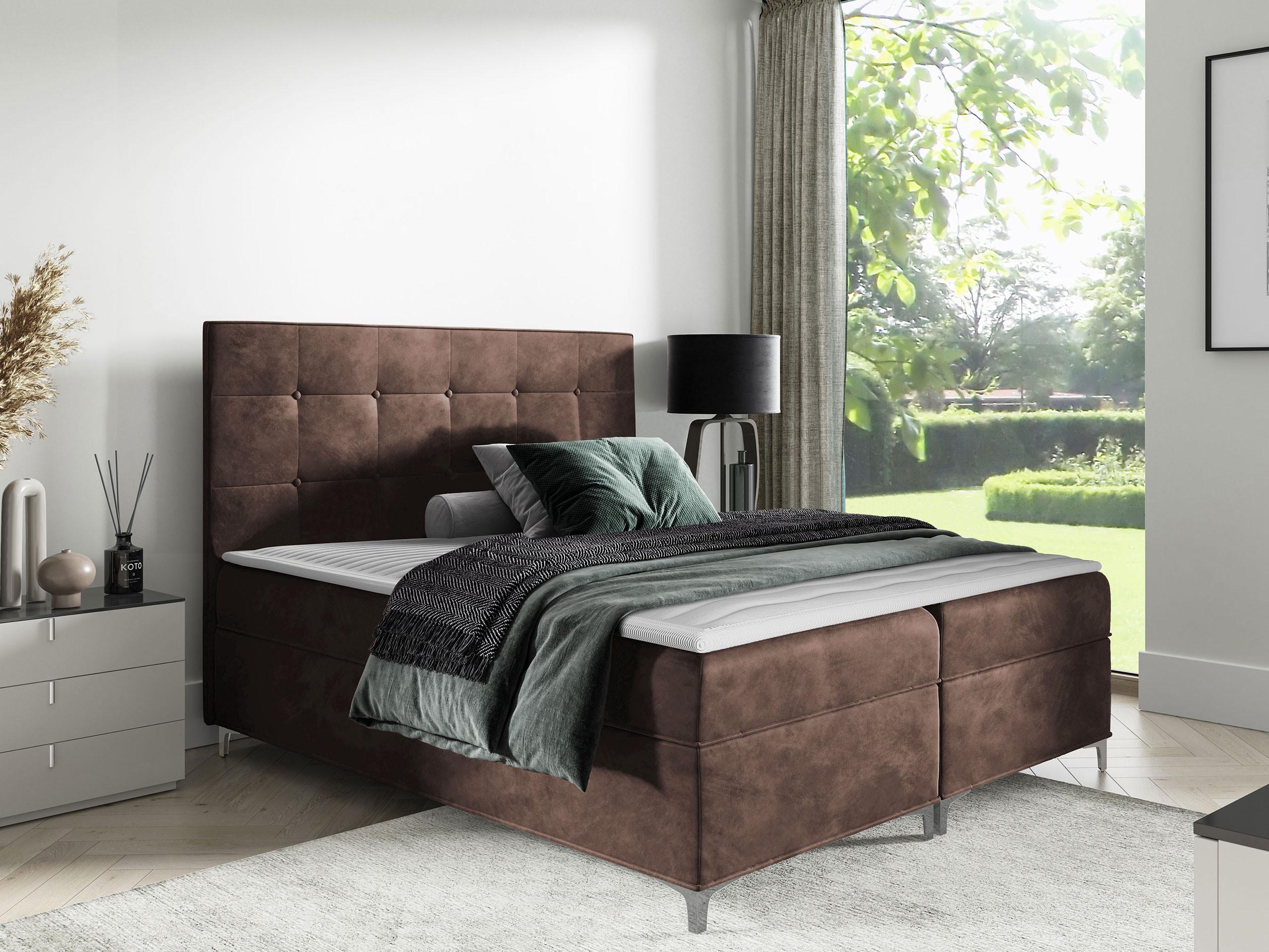 BOXBETT Snake - H3 Holz MIRJAN24 Möbel > Betten > Boxspringbetten Braun