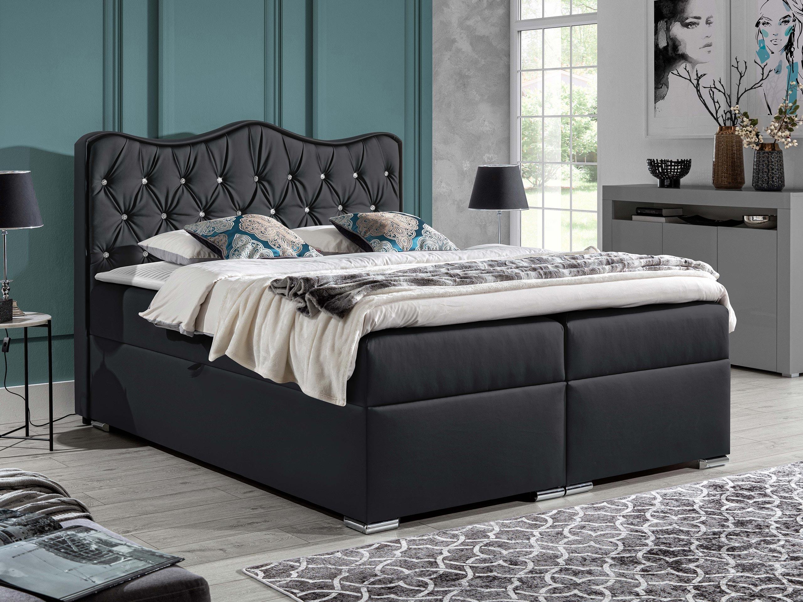 BOXBETT Sultan - H3 Holz MIRJAN24 Möbel > Betten > Boxspringbetten Grau
