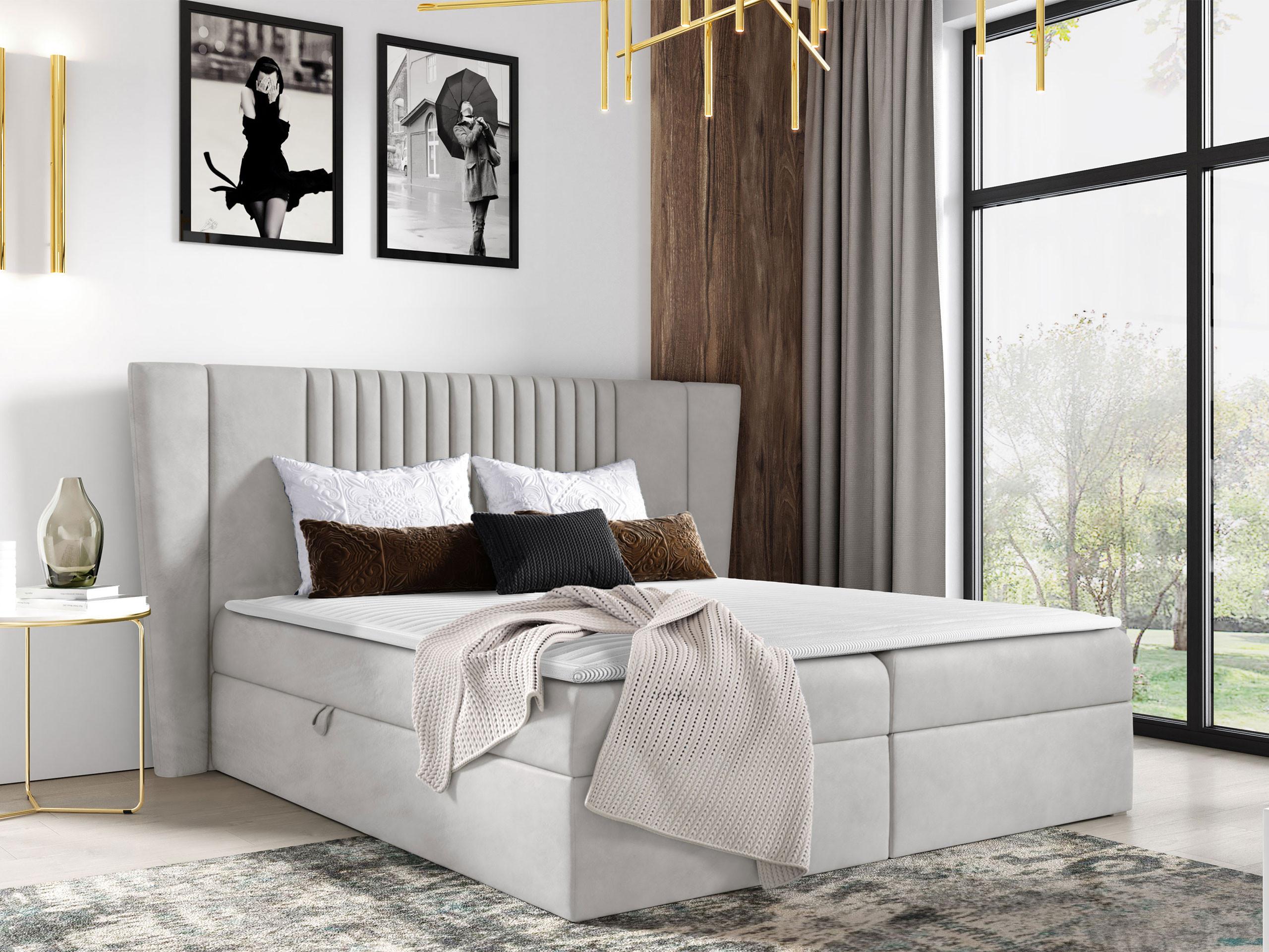 BOXBETT Spark - H3 Holz MIRJAN24 Möbel > Betten > Boxspringbetten Grau