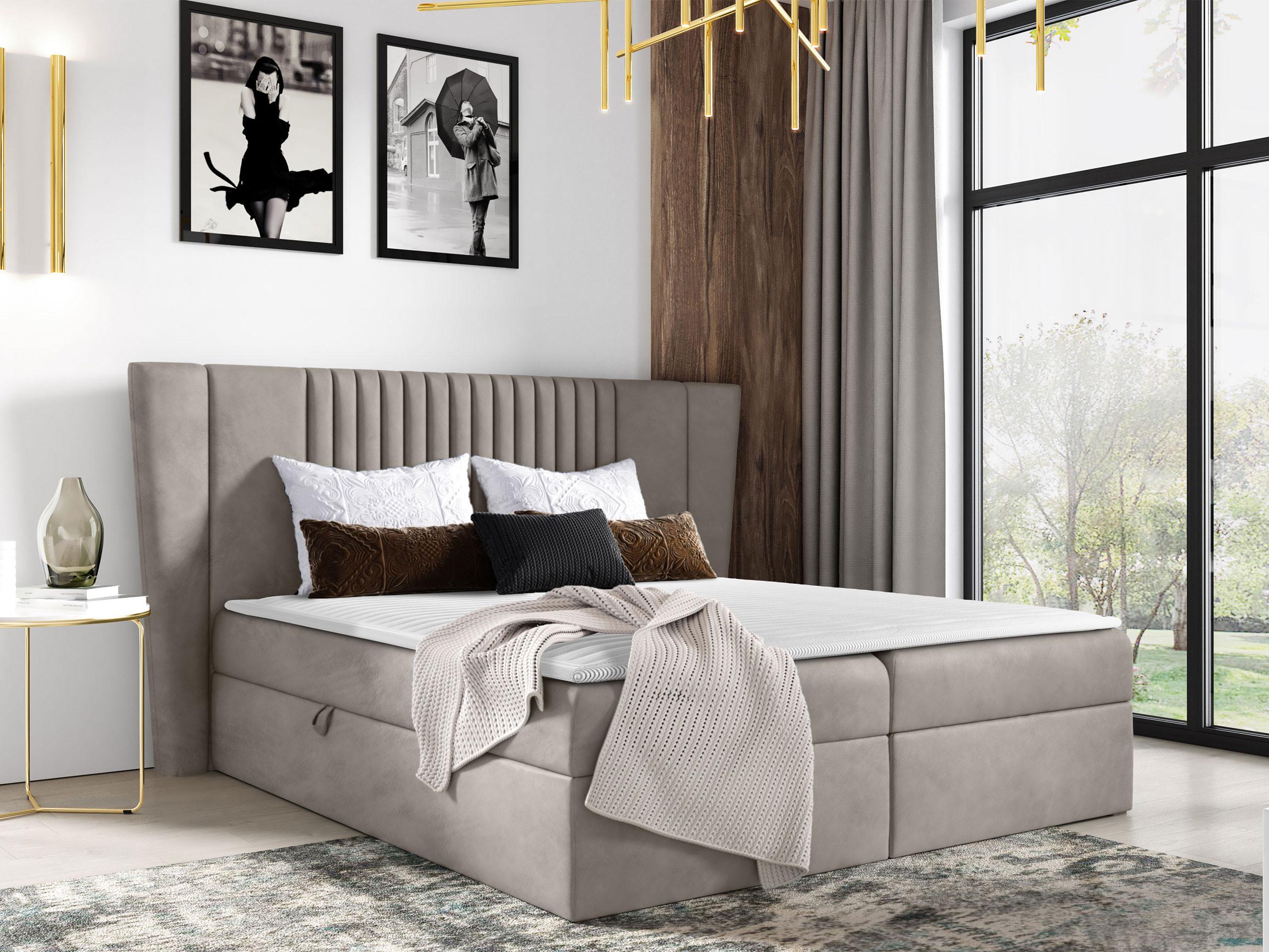 BOXBETT Spark - H3 Holz MIRJAN24 Möbel > Betten > Boxspringbetten Grau