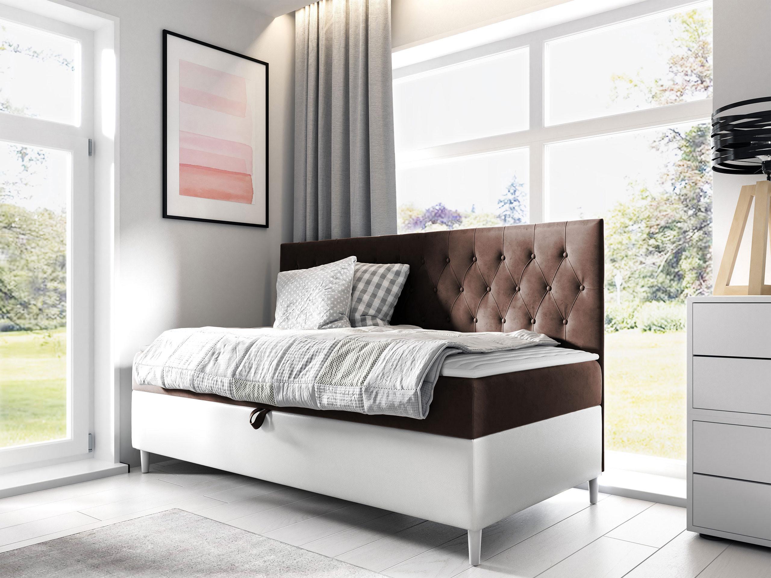 BOXBETT Filip Junior 2 - H3 Holz MIRJAN24 Möbel > Betten > Boxspringbetten Weiß