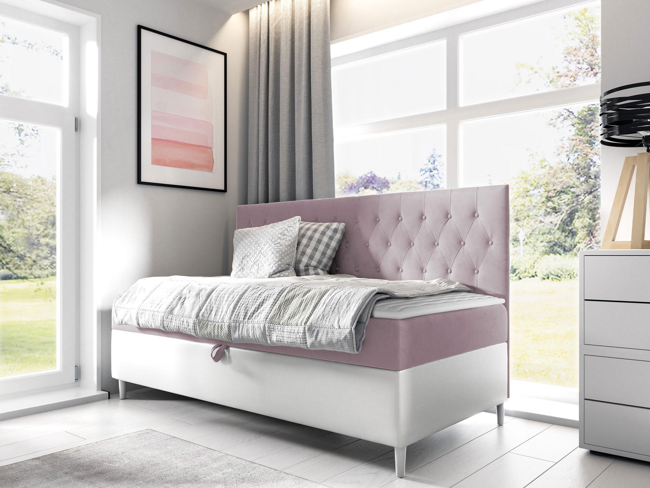 BOXBETT Filip Junior 2 - H3 Holz MIRJAN24 Möbel > Betten > Boxspringbetten Weiß
