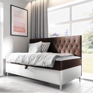 wohnli-moebel-suche-800001164052-1 BOXBETT Filip Junior 2 - H3 Holz MIRJAN24 Möbel > Betten > Boxspringbetten Weiß