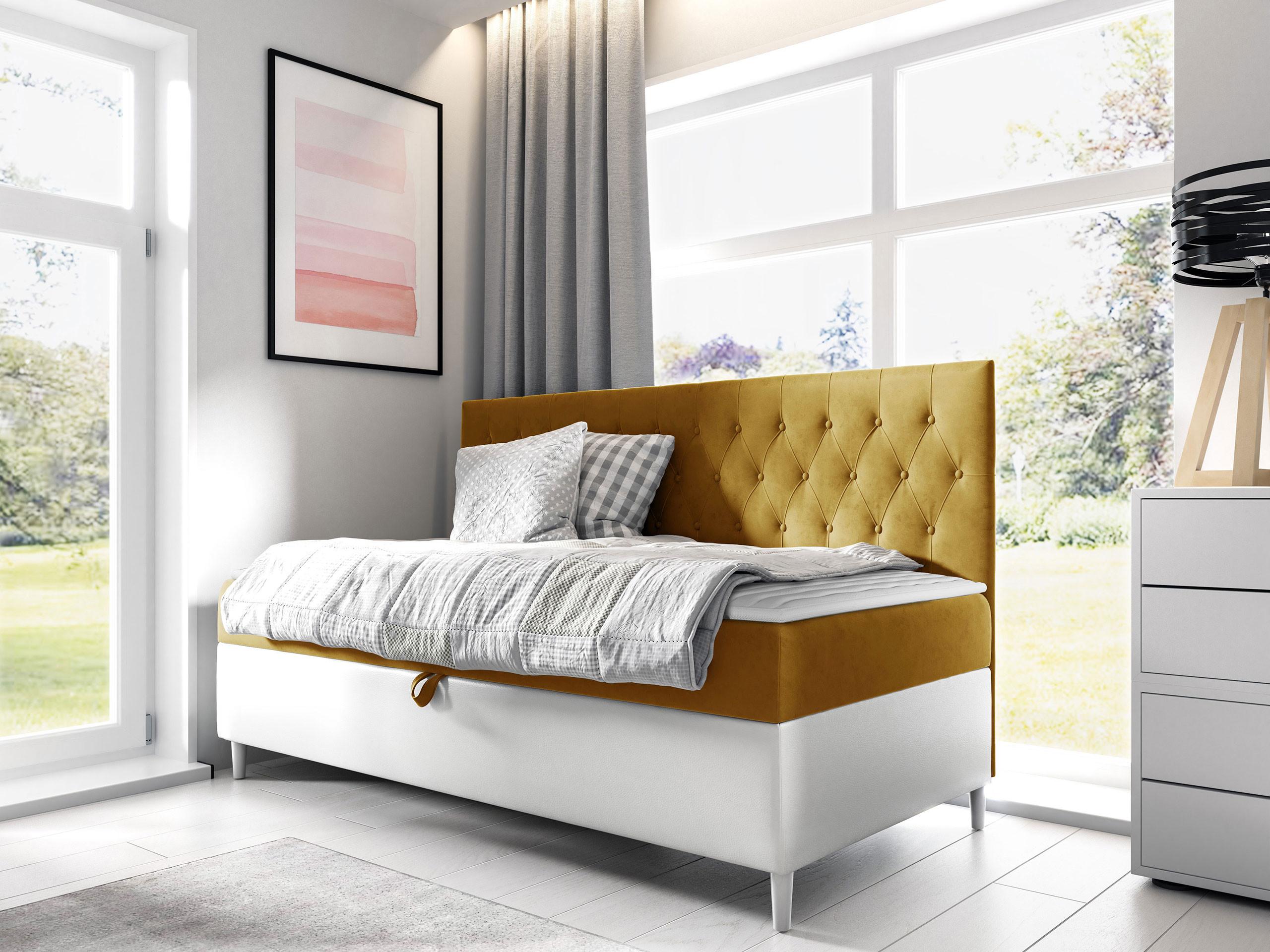 BOXBETT Filip Junior 2 - H3 Holz MIRJAN24 Möbel > Betten > Boxspringbetten Weiß