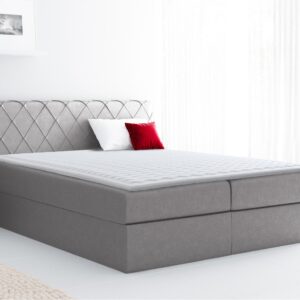 wohnli-moebel-suche-800001164069-1 BOXBETT Paros - H3 Holz MIRJAN24 Möbel > Betten > Boxspringbetten Grau