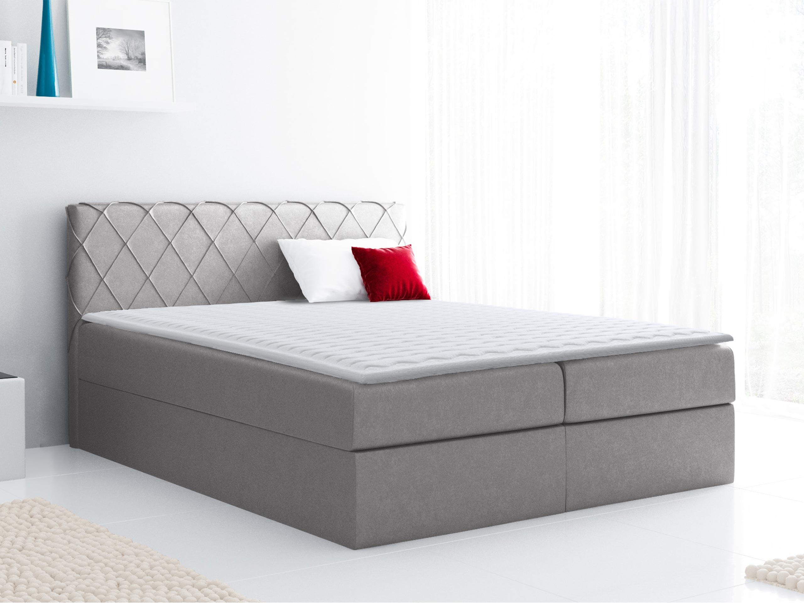BOXBETT Paros - H3 Holz MIRJAN24 Möbel > Betten > Boxspringbetten Grau