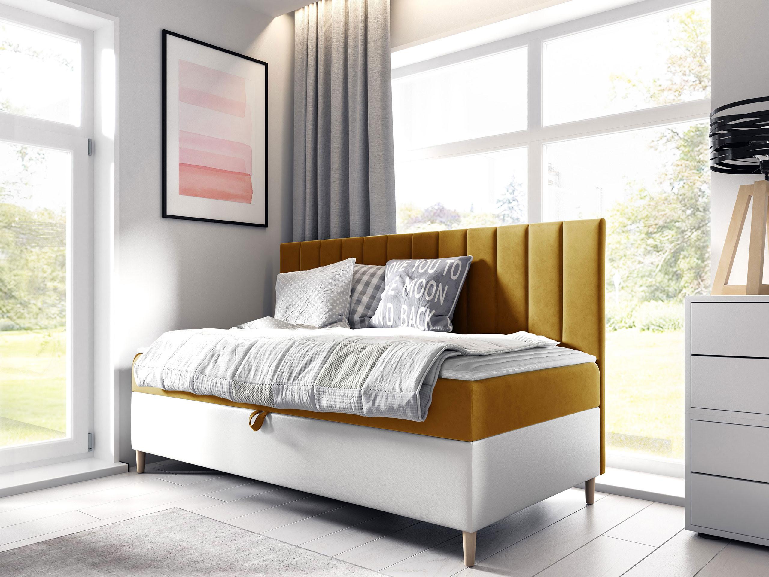 BOXBETT Maja Junior 2 - H3 Holz MIRJAN24 Möbel > Betten > Boxspringbetten Weiß