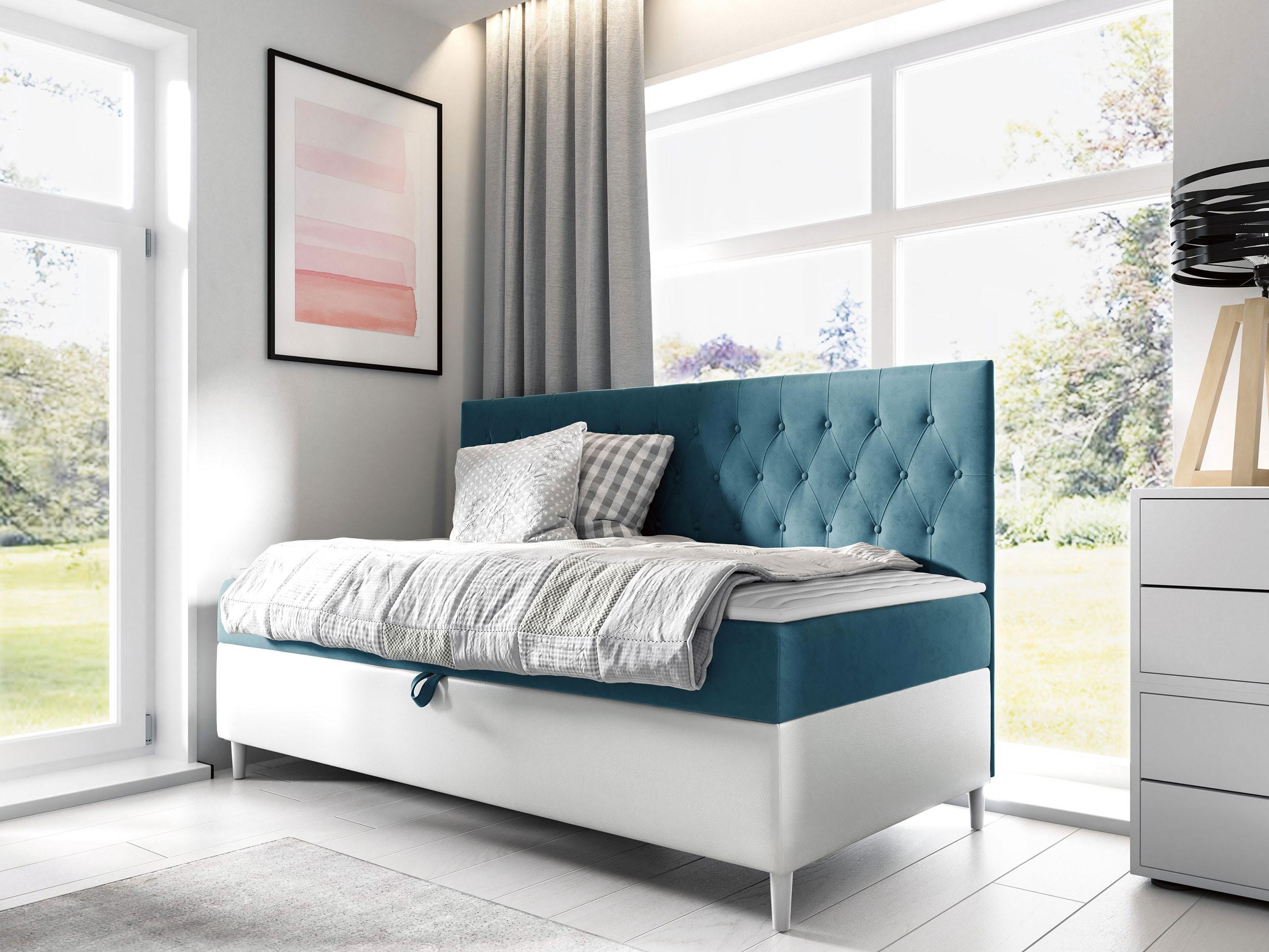 BOXBETT Filip Junior 2 - H3 Holz MIRJAN24 Möbel > Betten > Boxspringbetten Weiß