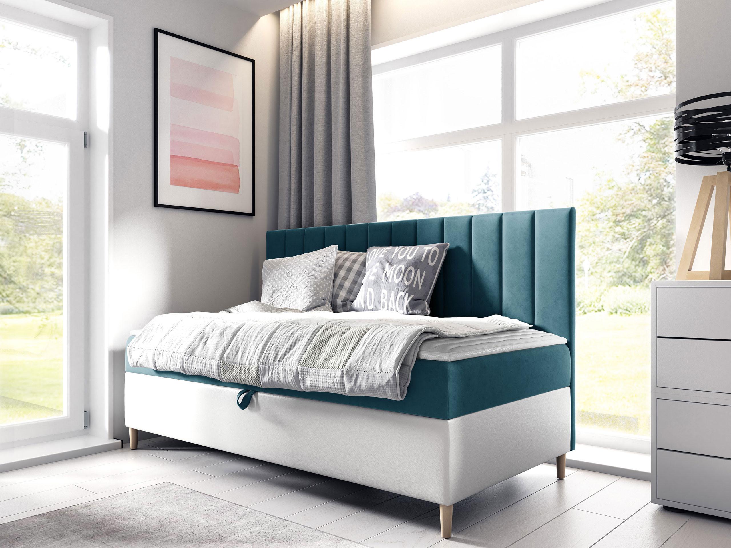 BOXBETT Maja Junior 2 - H3 Holz MIRJAN24 Möbel > Betten > Boxspringbetten Weiß