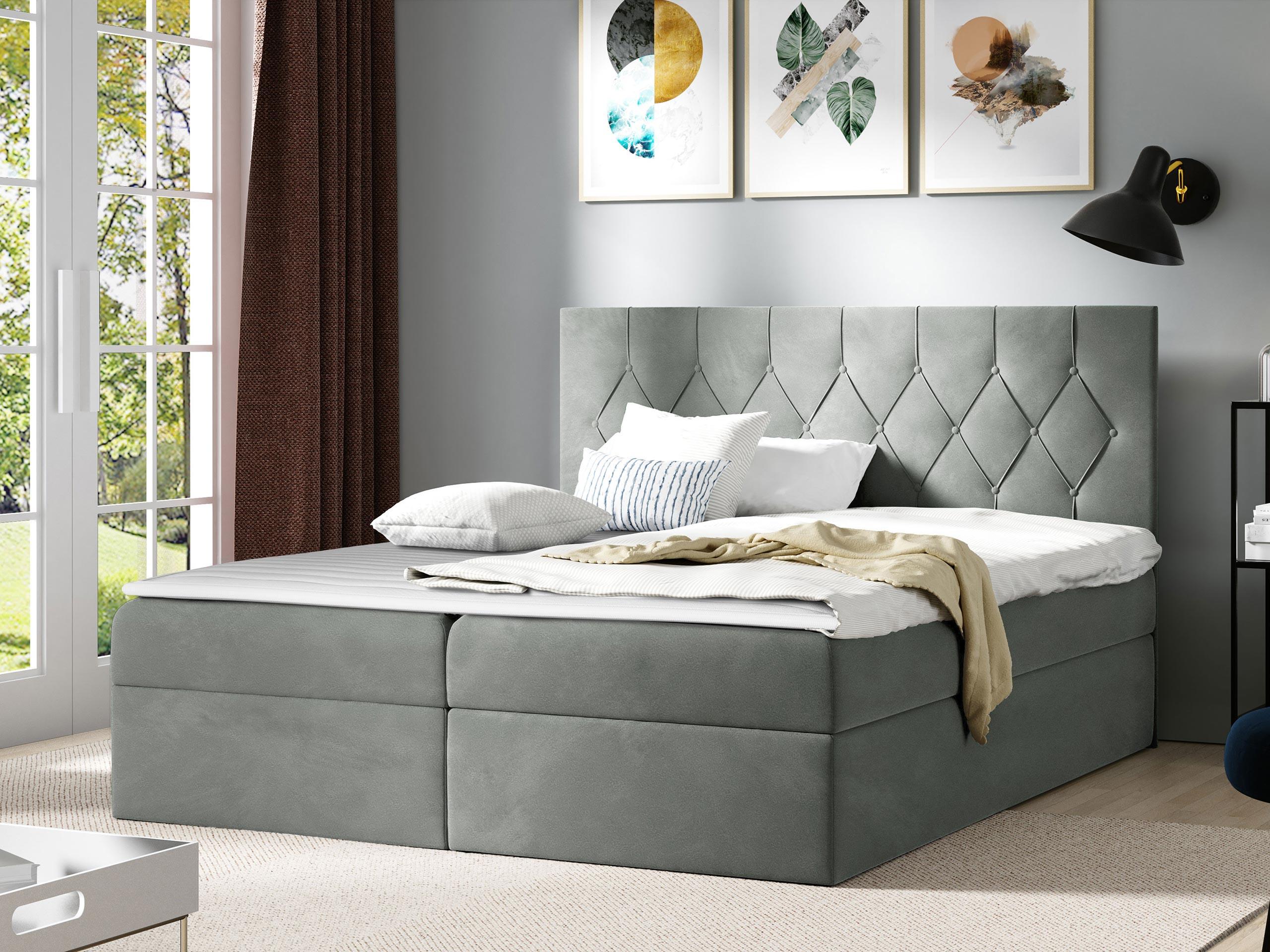 BOXBETT Sky - H3 Holz MIRJAN24 Möbel > Betten > Boxspringbetten Grau