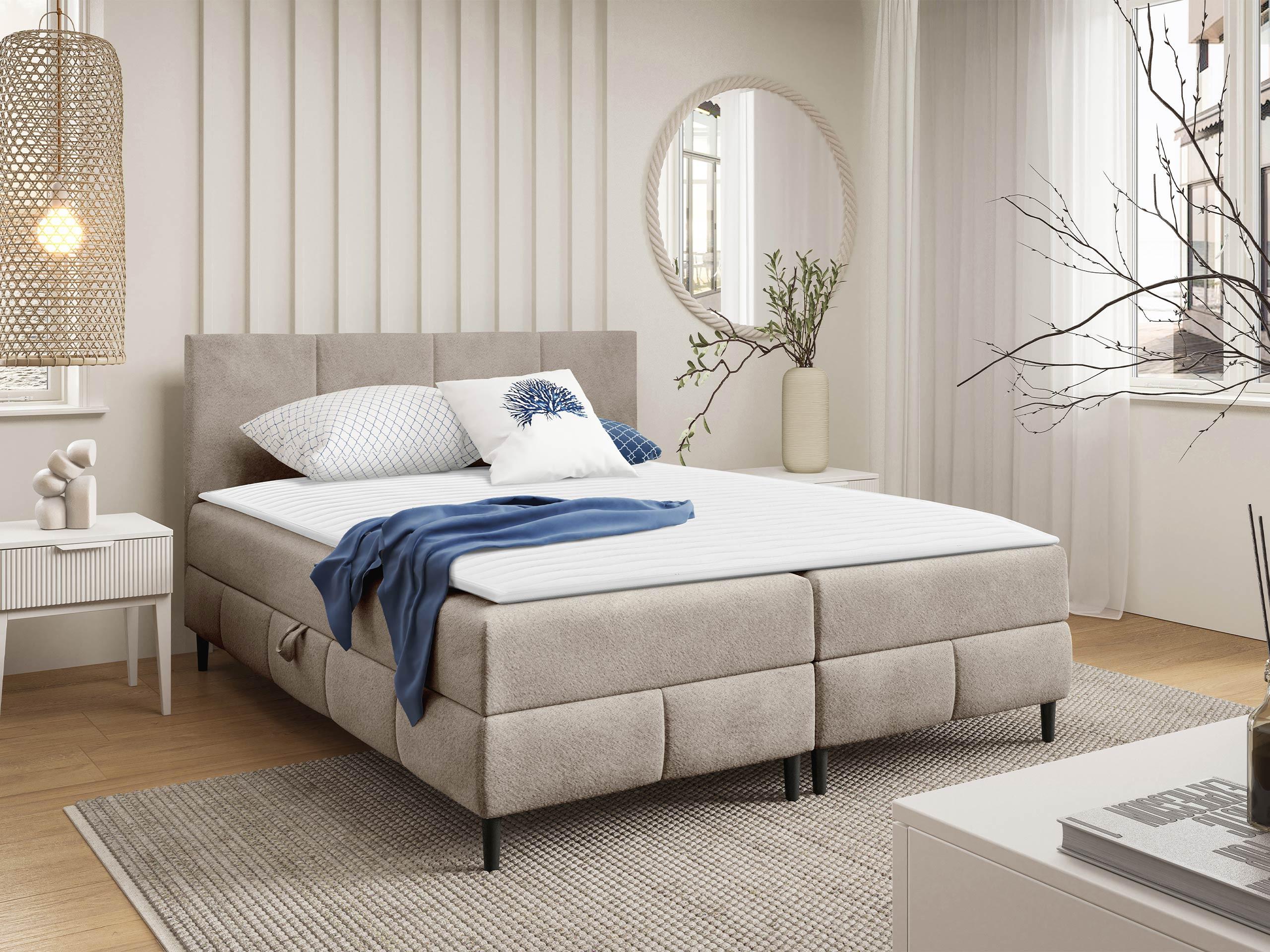 BOXBETT Box Best 2 - H3 Textil MIRJAN24 Möbel > Betten > Boxspringbetten Braun