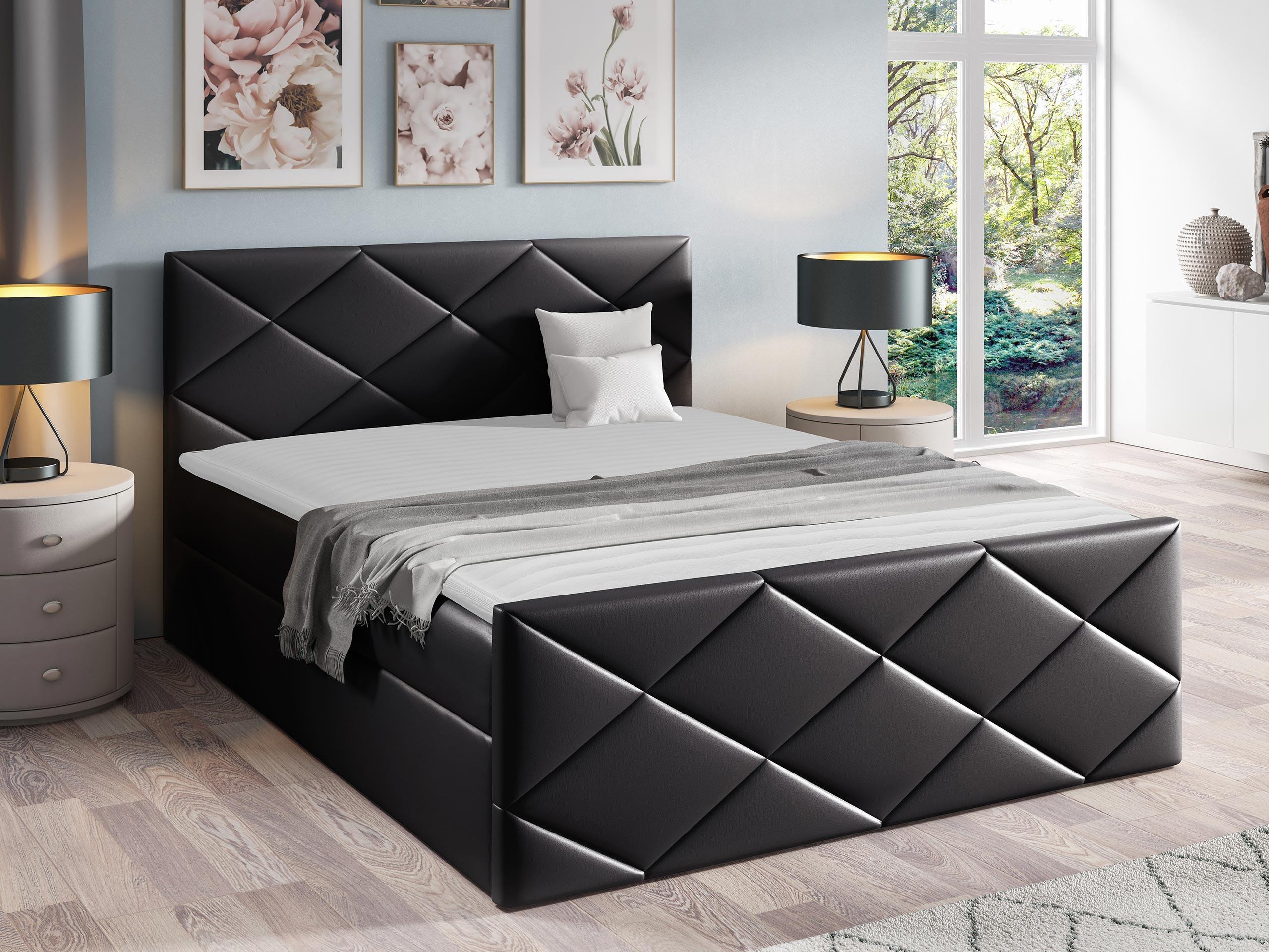 BOXBETT Herkules - H3 Holz MIRJAN24 Möbel > Betten > Boxspringbetten Schwarz