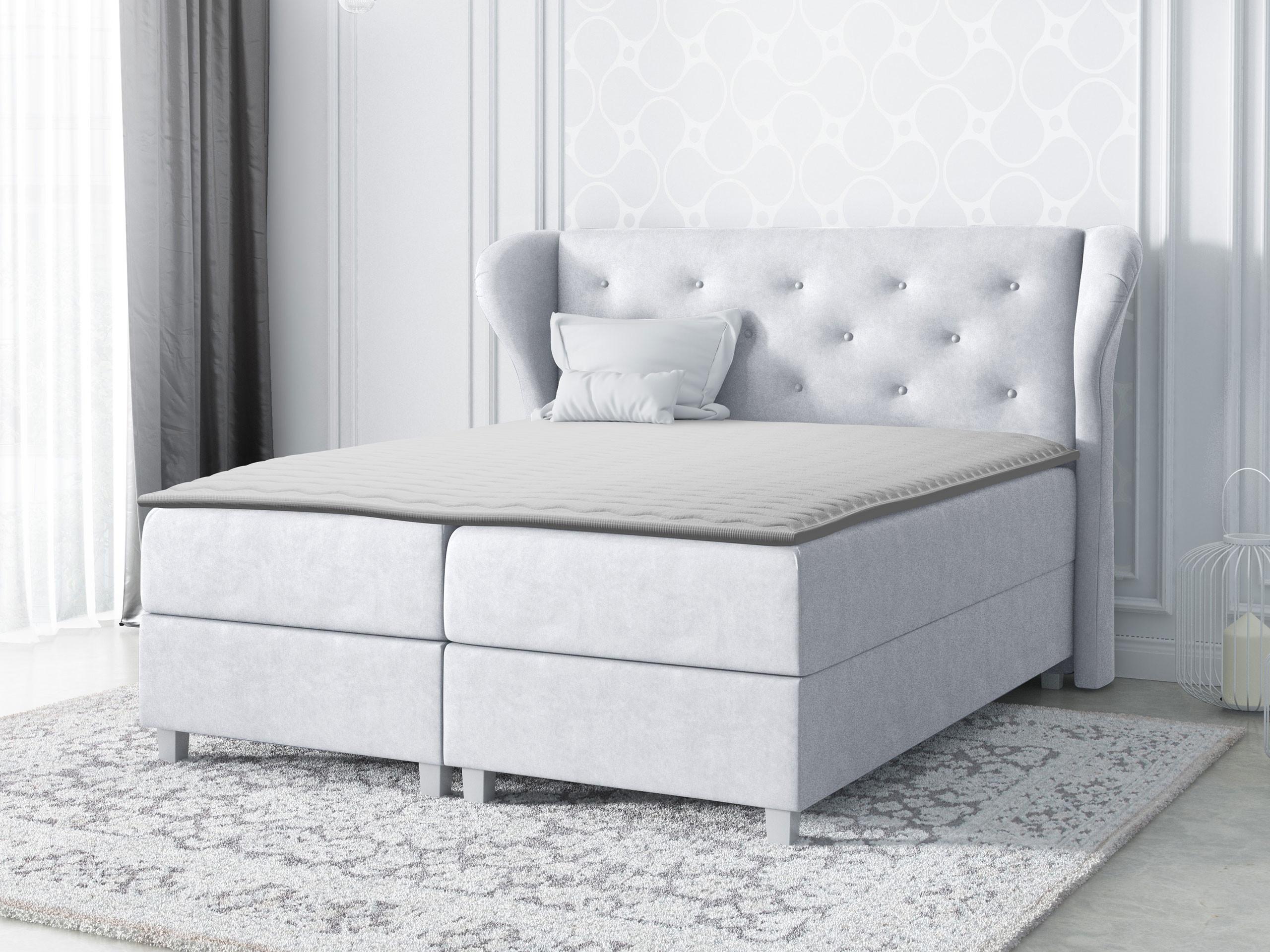 BOXBETT Bakarat - H3 Holz MIRJAN24 Möbel > Betten > Boxspringbetten Grau