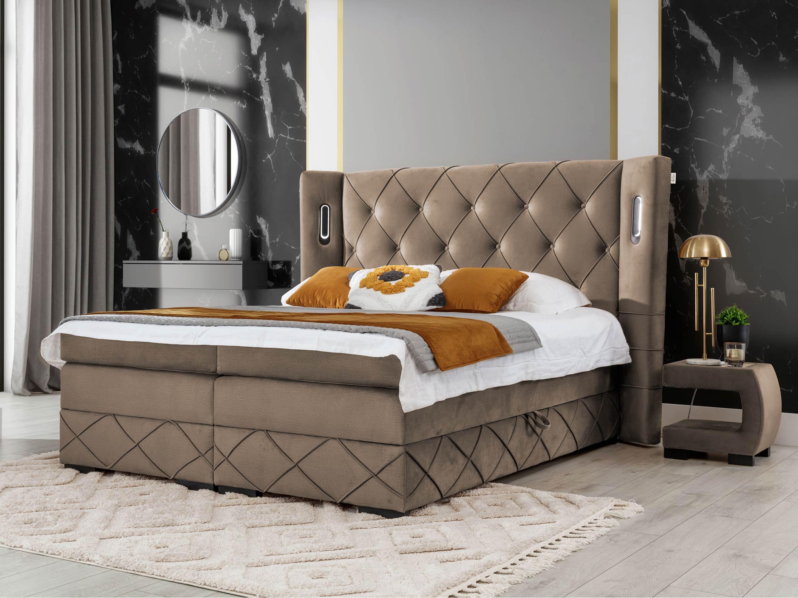 BOXBETT Focus Lux - H3 Holz MIRJAN24 Möbel > Betten > Boxspringbetten Braun
