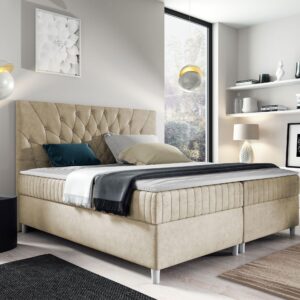 wohnli-moebel-suche-800001164478-1 BOXBETT Prowansja - H3 Holz MIRJAN24 Möbel > Betten > Boxspringbetten Weiß