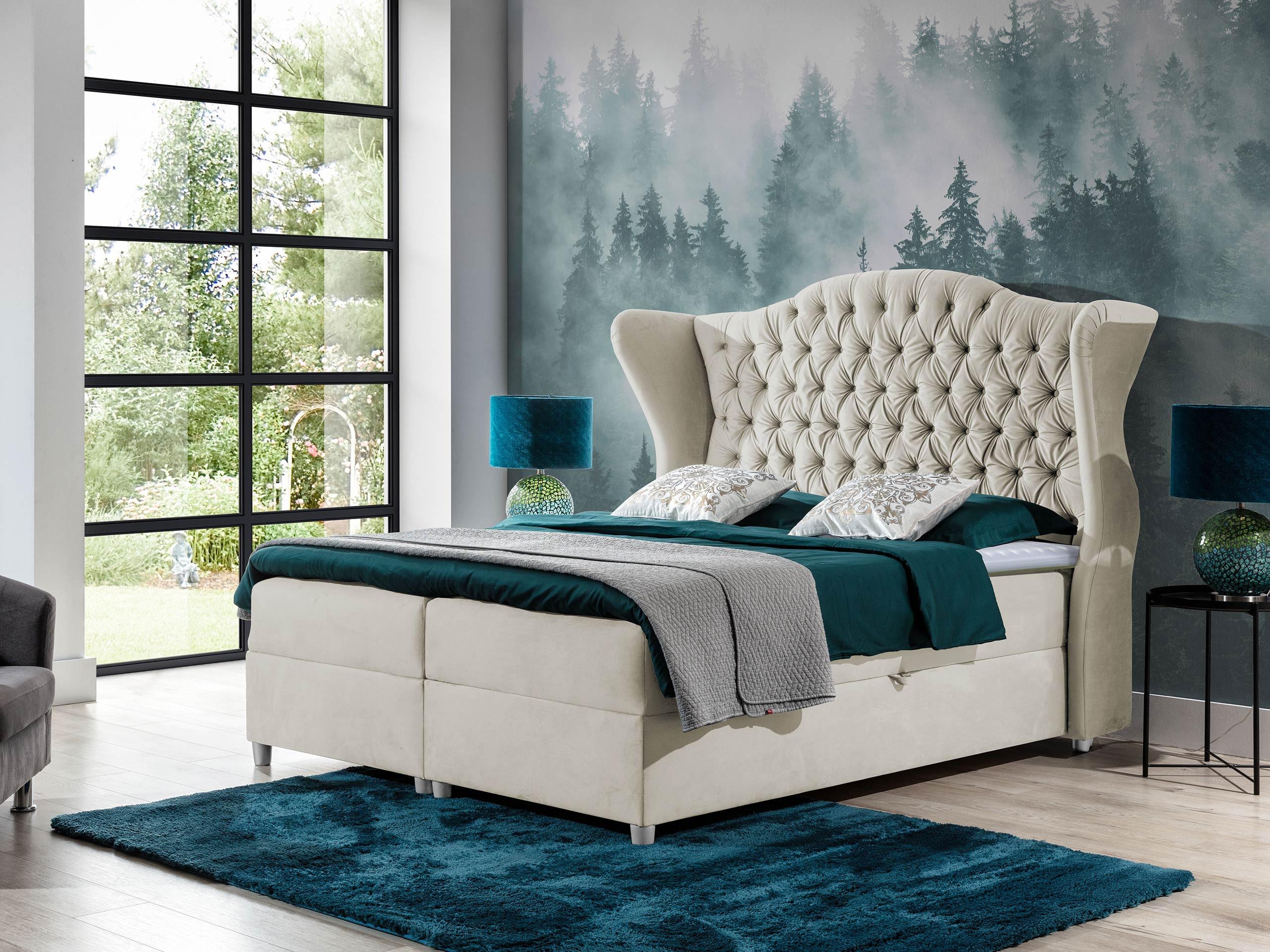 BOXBETT Livia - H3 Holz MIRJAN24 Möbel > Betten > Boxspringbetten Weiß