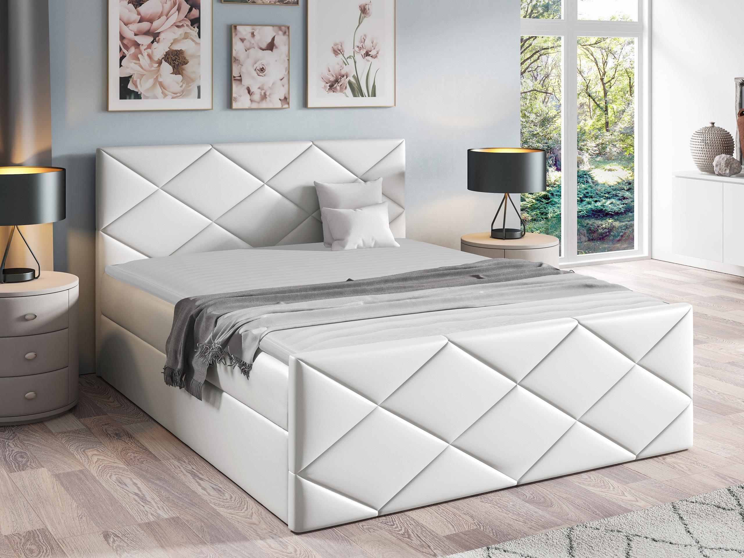 BOXBETT Herkules - H3 Holz MIRJAN24 Möbel > Betten > Boxspringbetten Weiß