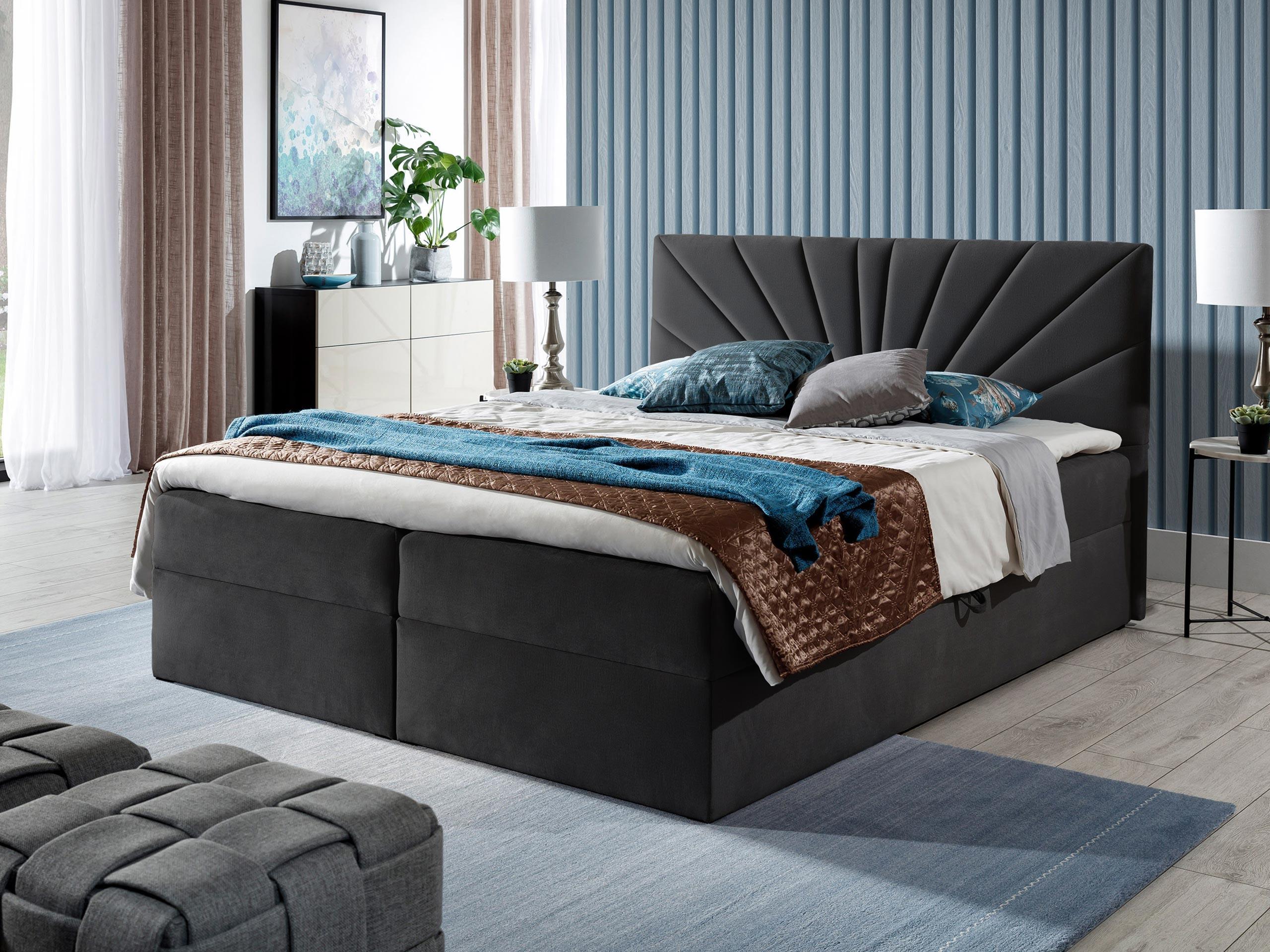 BOXBETT Top 4 - H3 Holz MIRJAN24 Möbel > Betten > Boxspringbetten Grau