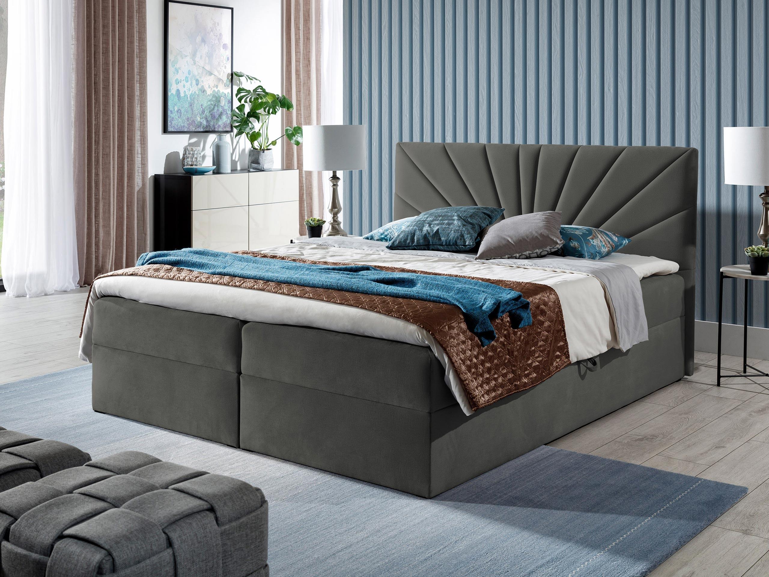 BOXBETT Top 4 - H3 Holz MIRJAN24 Möbel > Betten > Boxspringbetten Grau