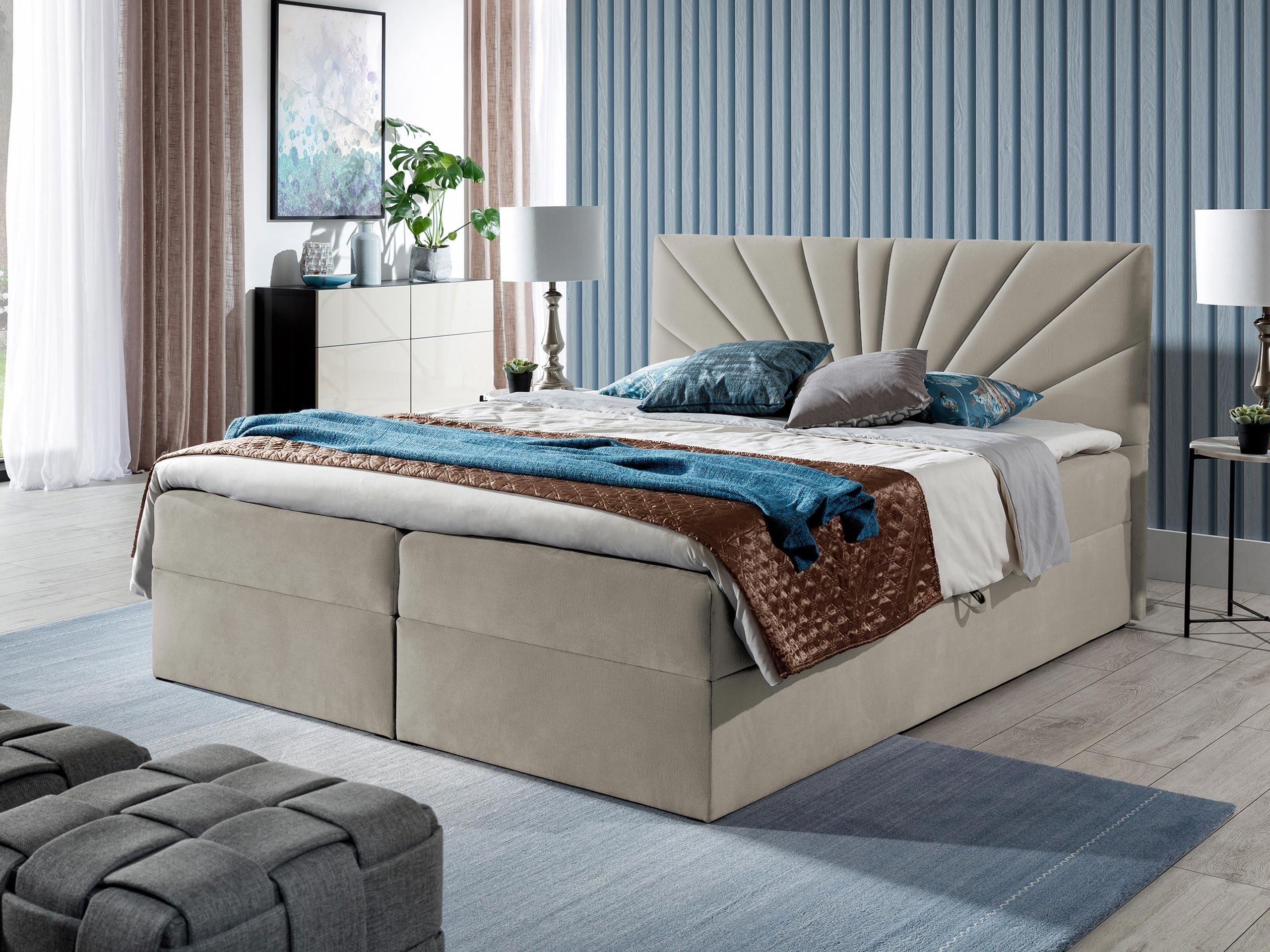 BOXBETT Top 4 - H3 Holz MIRJAN24 Möbel > Betten > Boxspringbetten Beige