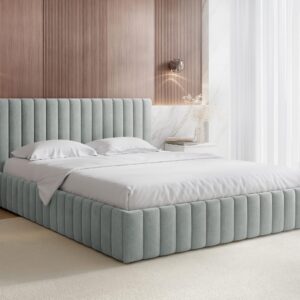 wohnli-moebel-suche-800001165575-1 POLSTRBETT Lewezo Textil MIRJAN24 Möbel > Betten > Polsterbetten Grau