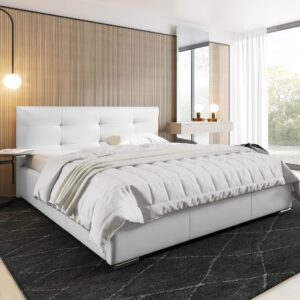 wohnli-moebel-suche-800001165637-1 POLSTERBETT Lazio Holz MIRJAN24 Möbel > Betten > Polsterbetten Weiß