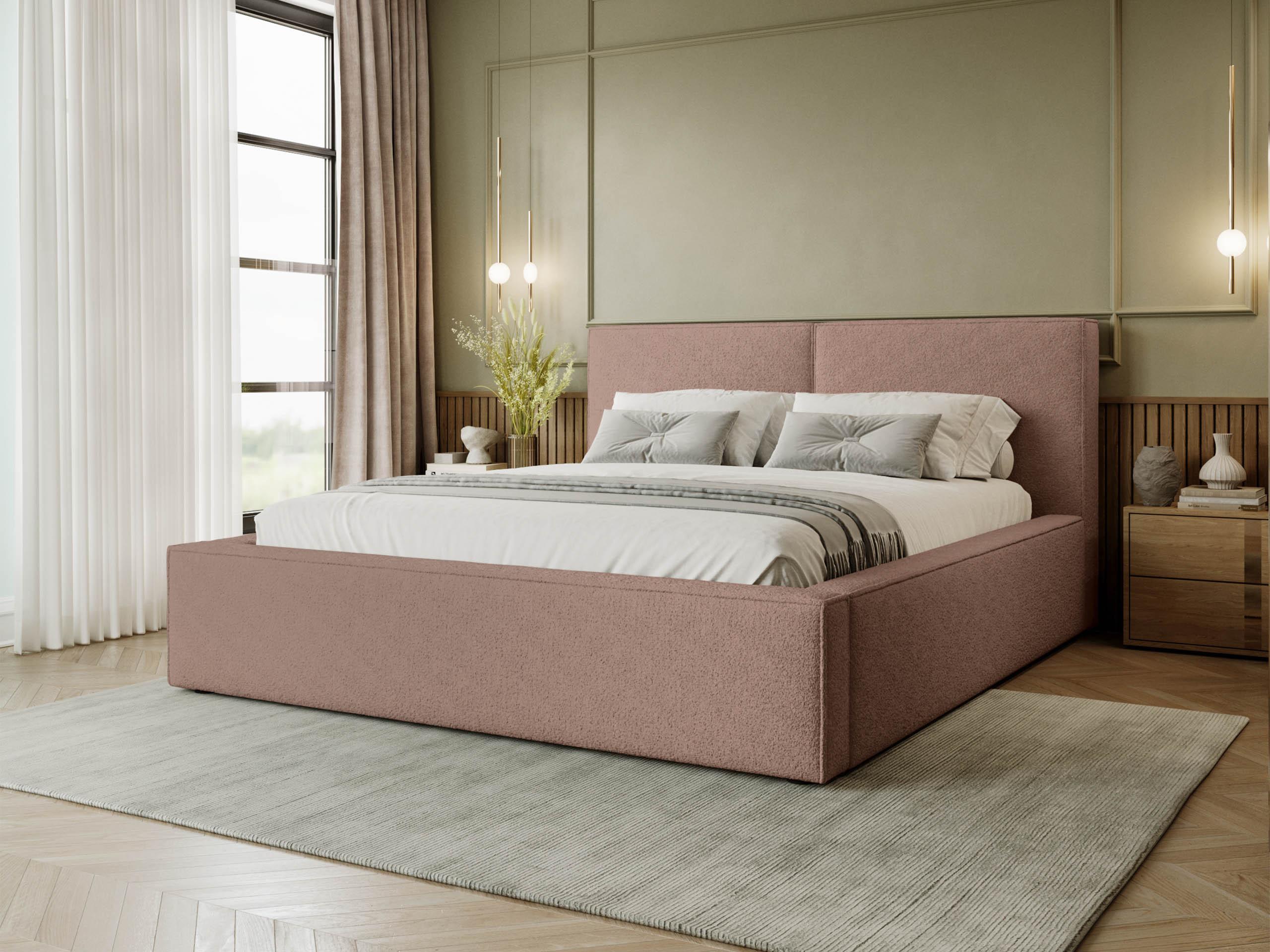POLSTRBETT Santos Boucle Textil MIRJAN24 Möbel > Betten > Polsterbetten Braun