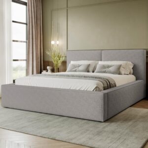 POLSTRBETT Santos Boucle Textil MIRJAN24 Möbel > Betten > Polsterbetten Grau