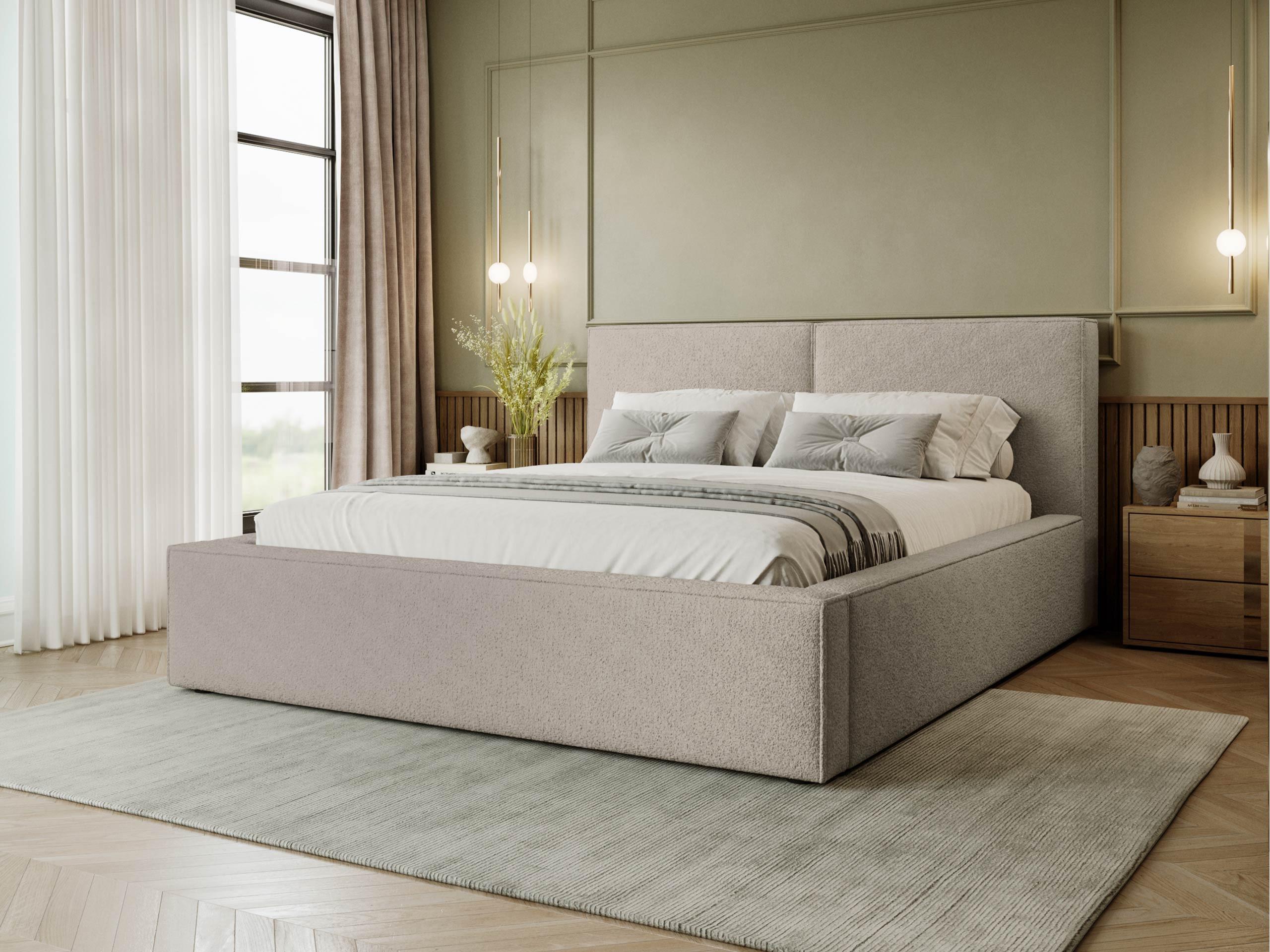 POLSTRBETT Santos Boucle Textil MIRJAN24 Möbel > Betten > Polsterbetten Beige