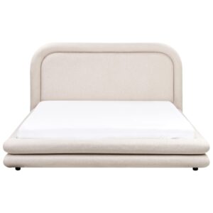 POLSTERBETT mit Lattenrost 160x200 cm Beige Lavardens Textil Beliani Möbel > Betten > Polsterbetten Beige