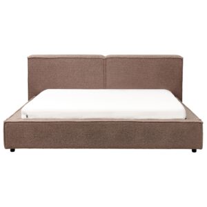 POLSTERBETT mit Lattenrost 180x200 cm Braun Linards Textil Beliani Möbel > Betten > Polsterbetten Braun