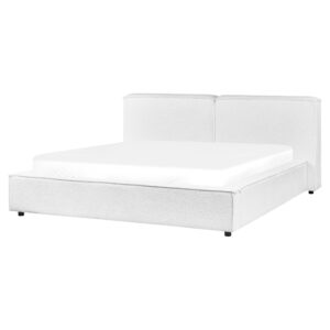 POLSTERBETT mit Lattenrost 160x200 cm Weiß Linards Textil Beliani Möbel > Betten > Polsterbetten Weiß