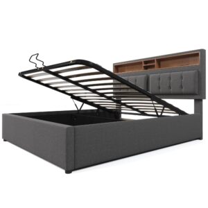 wohnli-moebel-suche-800001167084-1 POLSTERBETT Grau 160x200cm mit Stauraum & USB-Anschluss Holzwerkstoff, Textil Urban Meuble Möbel > Betten > Polsterbetten Grau
