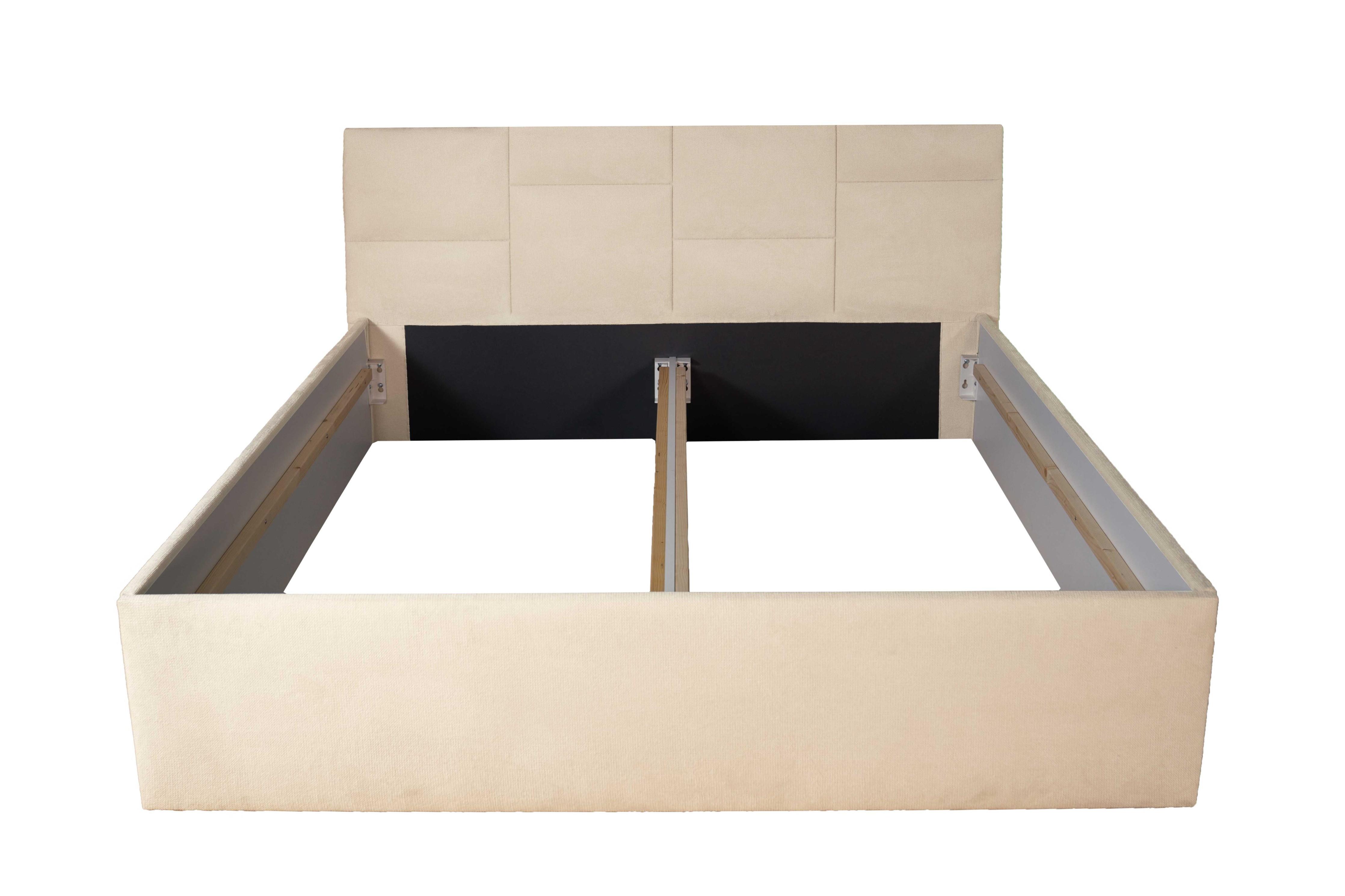 wohnli-moebel-suche-800001169063 Wohnli Möbelsuche - POLSTERBETT Damas Beige 120 x 200 x 32 cm Mit hochwertiger Matratze H3 (bis 120 kg) und Lattenrost