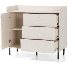 wohnli-moebel-suche-800001170405-1 KOMMODE Gloria mit 3 Schubalden und 1 Tür Holzwerkstoff Beautysofa Möbel > Kommoden & Schubladenschränke > Kommoden Beige