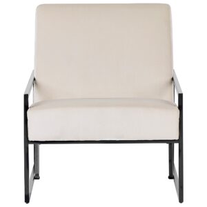 wohnli-moebel-suche-800001174450-1 SESSEL Samtstoff Hellbeige Delary Textil Beliani Möbel > Sessel > Polstersessel Beige