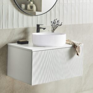 wohnli-moebel-suche-800001174472-1 WASCHTISCHUNTERSCHRANK 80 cm Weiß Alzira Holzwerkstoff Beliani Möbel > Schränke > Badezimmerschränke > Waschbeckenunterschränke Weiß